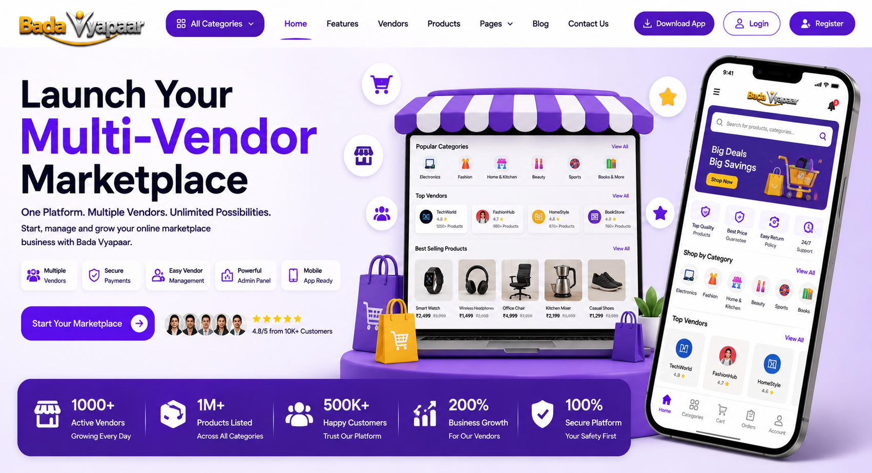 Multi Vendor eCommerce preview