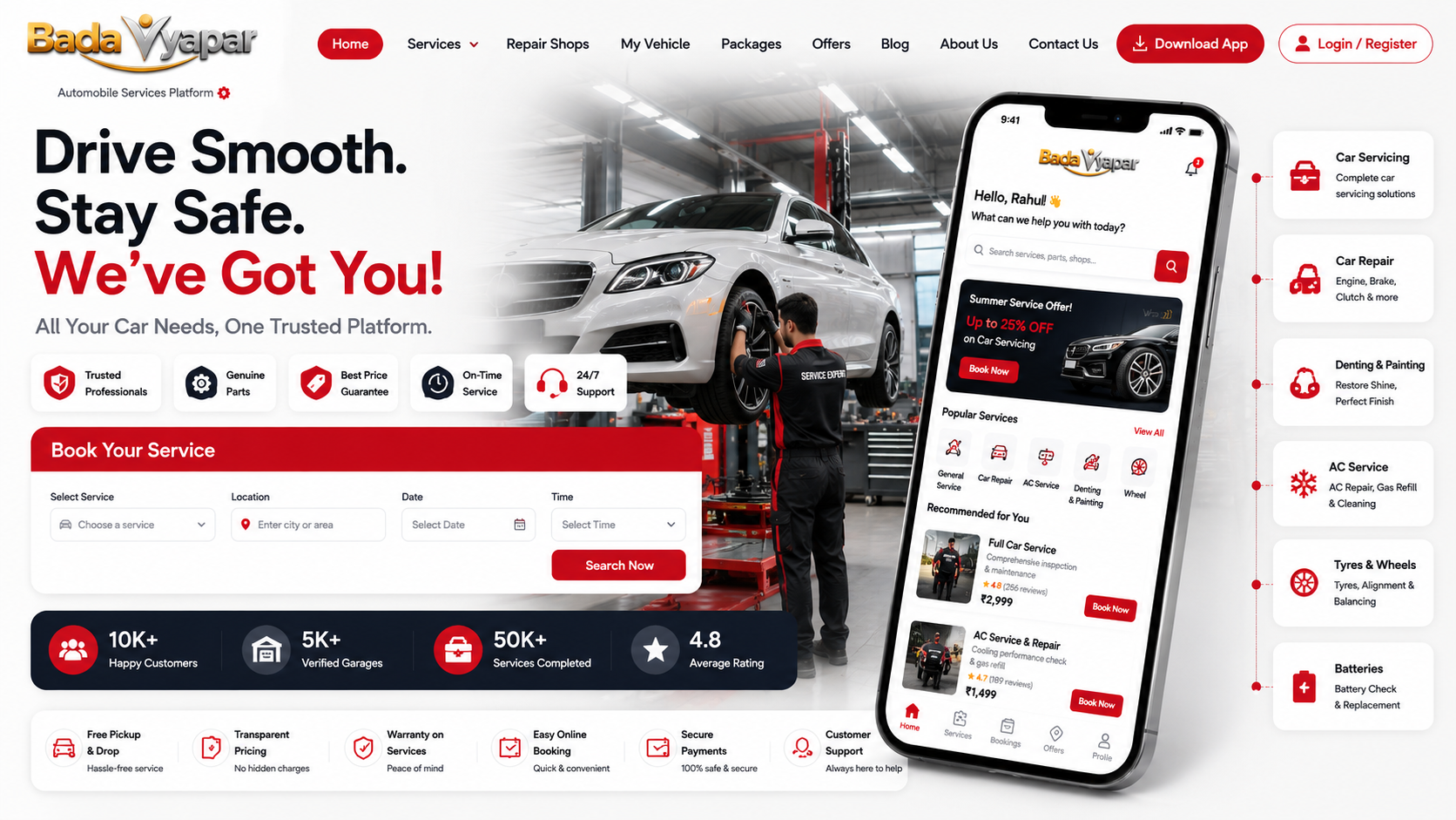 Automobile Services Platform Copy preview