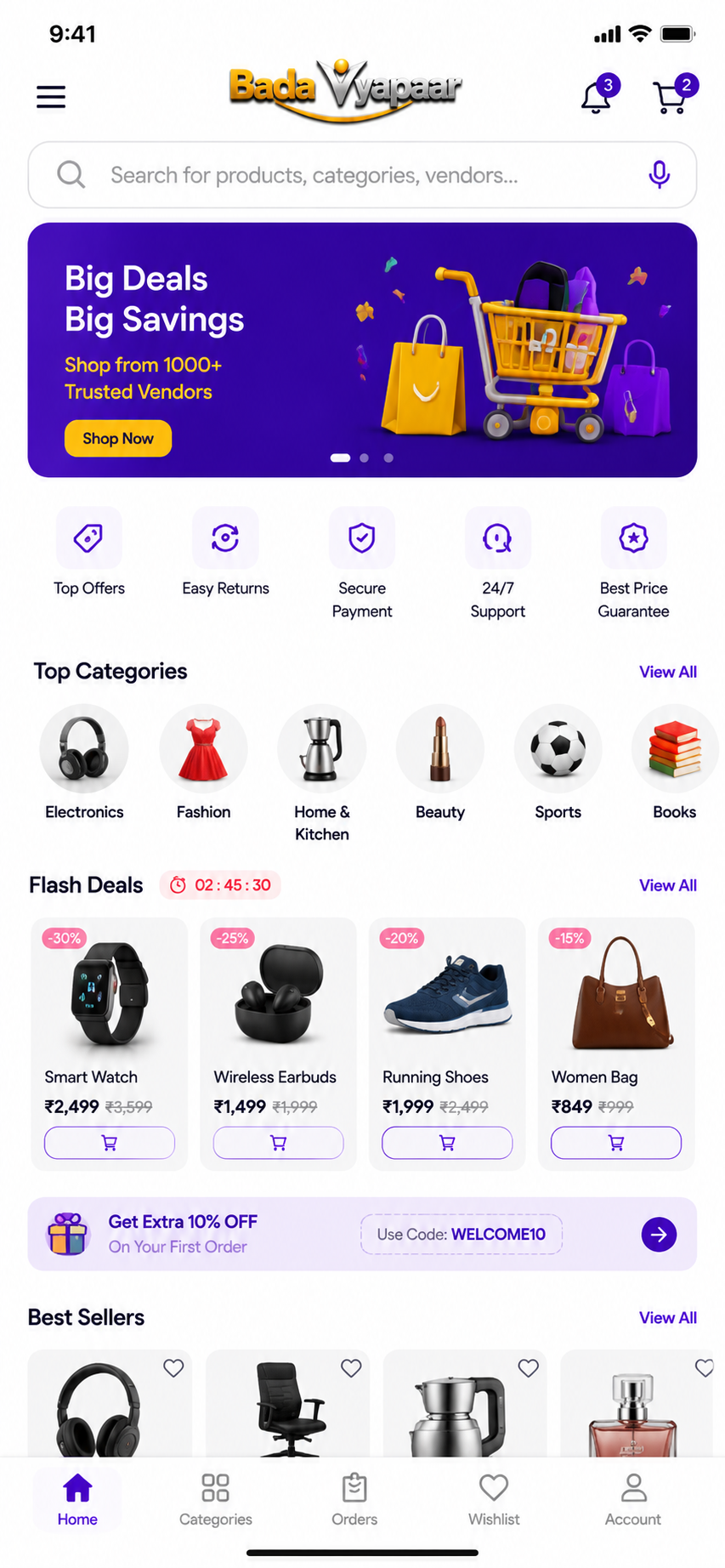 Multi-Vendor E-Commerce Marketplace App