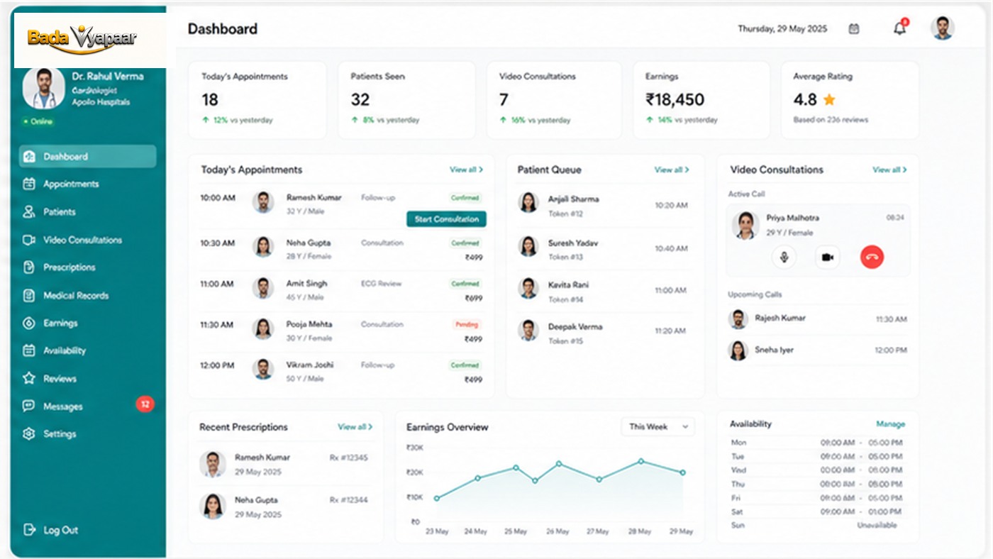 Doctor Dashboard and Operations